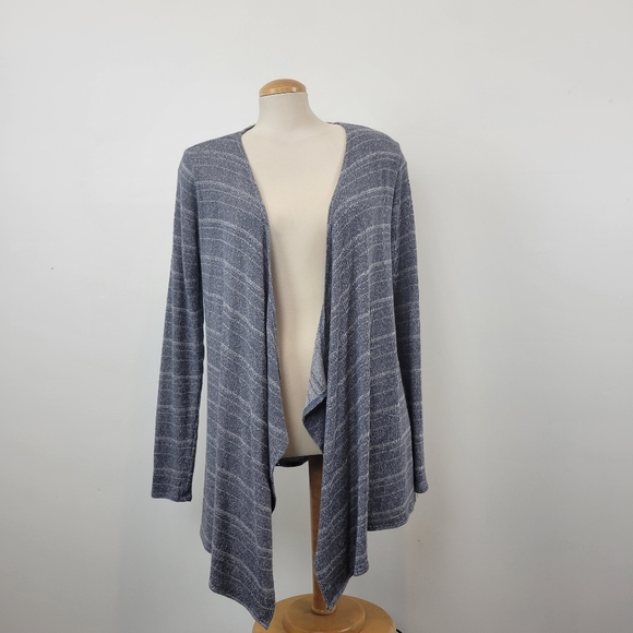 VOLCOM | Blue Knit Open Front Cardigan Size LG (14) - Picture 2 of 7